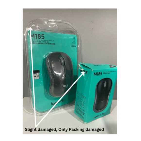 3Pack-Logitech M185 Wireless Mouse (Grey) - Picture 2 of 2